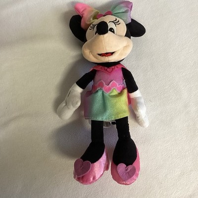 Just Play Disney Junior Sparkle & Sing Minnie Mouse 13'' Plush With Light Up Bow