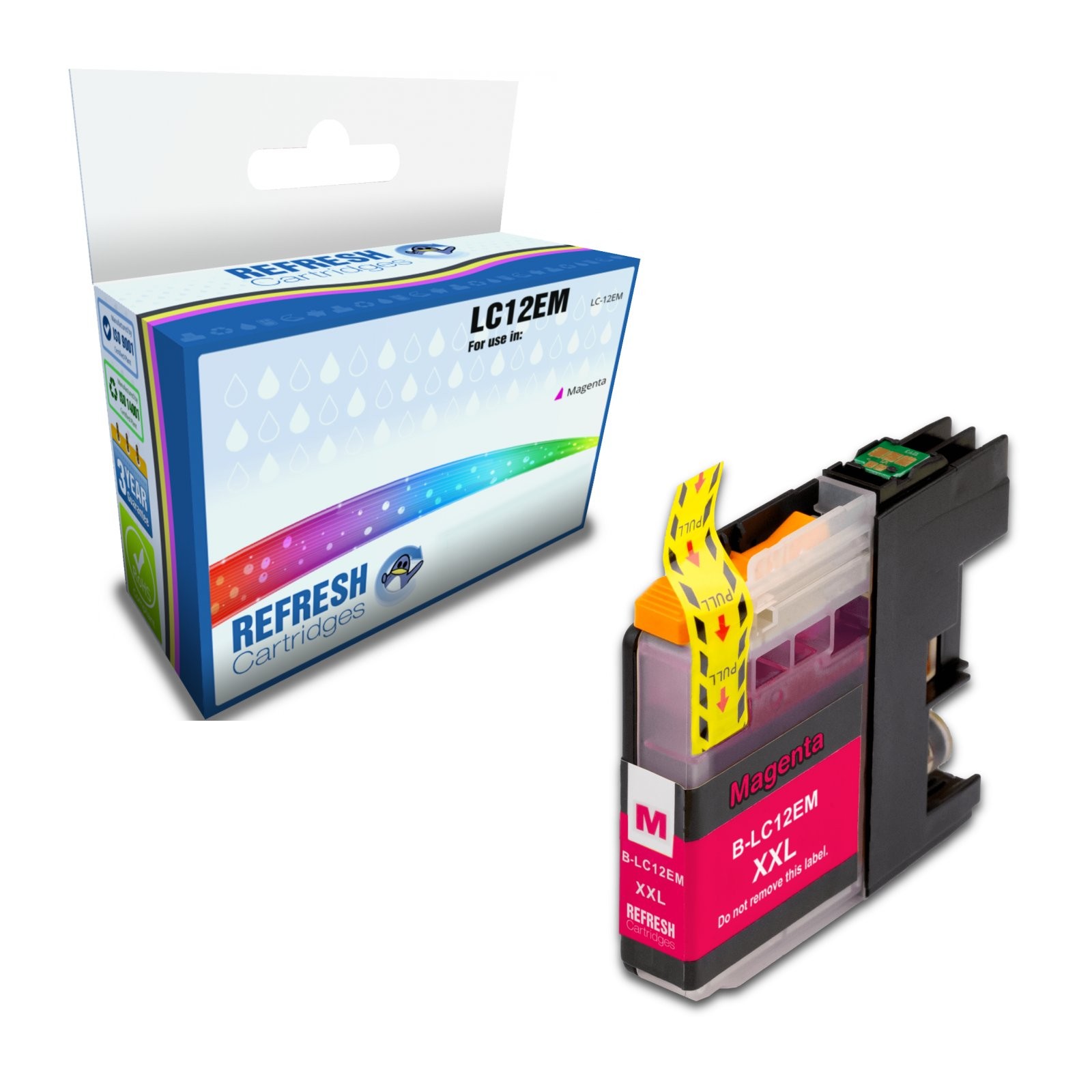 Refresh Cartridges Magenta LC12EM Ink Compatible With Brother Printers