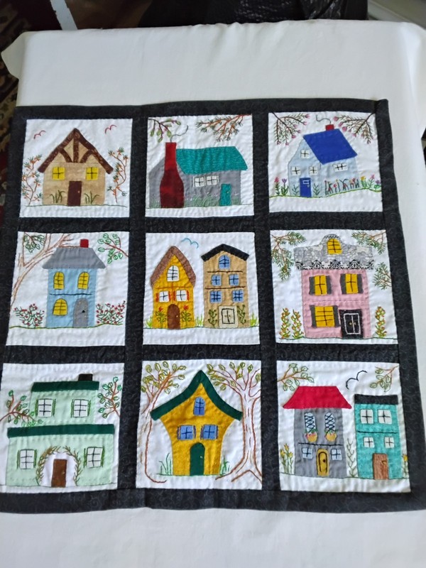 The Village - Handmade Miniature Quilt