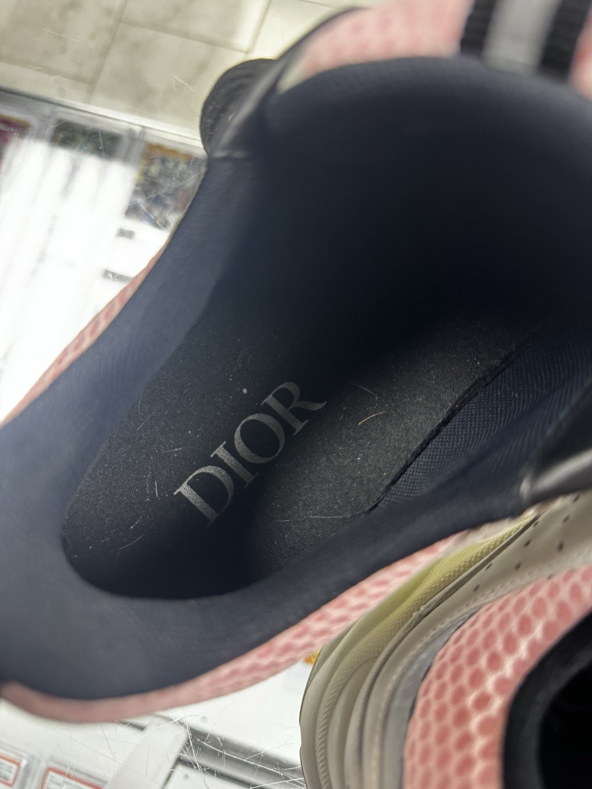 Dior B22 Pale Pink Grey Sneakers Size 11 *Discontinued* Lightly Preowned image 6