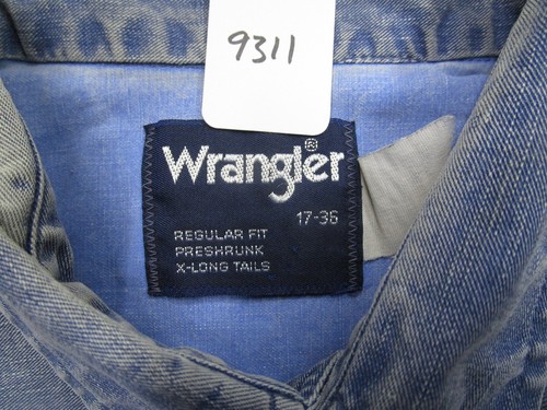 Vintage Wrangler Hemd Herren XL blau Southwestern gestreift Western 90s Faded USA - Bild 9 von 9