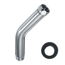 135  G1/2 Shower Arm Elbow Adapter for Shower Head, Long Silver