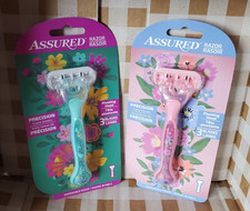 Assured Women's Disposable Razors - 2 Floral Pattern