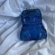 Vintage Empty Avon Blue Glass Car (ID13a)