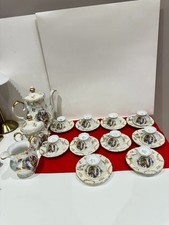 Wintering  Bavaria  Germany  pearl coffee cup saucer & Coffe pot / gold  25pc