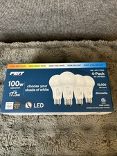 Feit Electric 100W Replacement 17.5W dimmable LED A21 Bulbs, 4-pack M65C