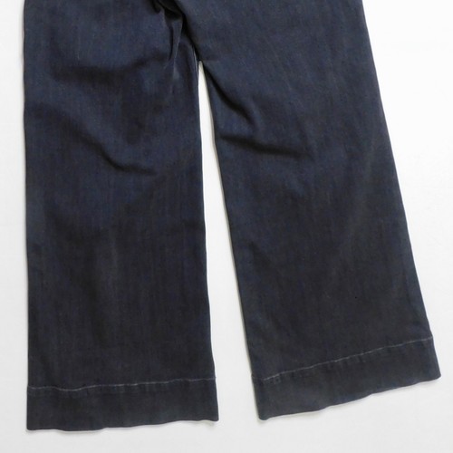 J. CREW Sailor Denim Trouser 1996 Semi-Stretch Faded Black Nautical 90’s Size 32 - Picture 8 of 11