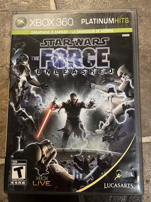 Star Wars The Force Unleashed: Platinum Hits (Microsoft Xbox 360, 2008) CIB