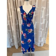 Privacy Please Fillmore Wrap Dress - Blue Floral