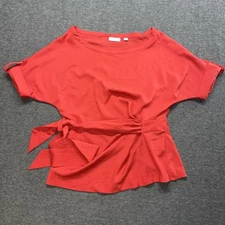 New York and Company women’s top red size medium side tie