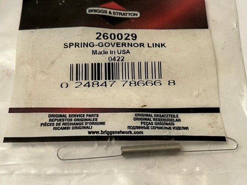 Briggs and Stratton 260029 Governor Link Spring Genuine OEM Part Made In USA - Picture 2 of 3