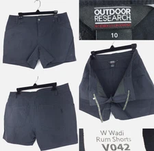 Outdoor Research Womens Sz 10 /35in Waist Dark Gray Climbing Rum Wadi Shorts $70
