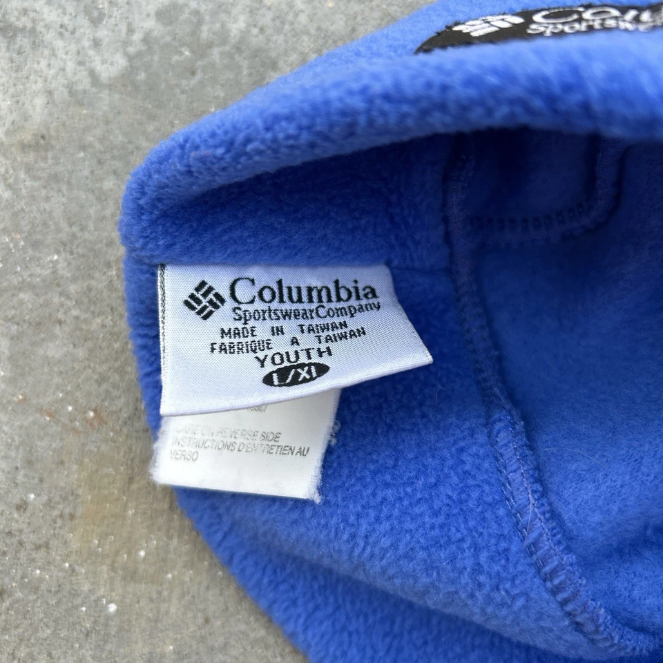 Gorro polar azul Columbia juvenil L/XL invierno exterior sombrero Taiwán Foto 3 de 4