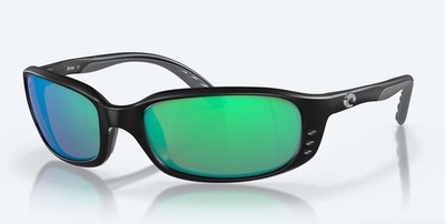BRAND NEW Costa Del Mar Brine Matte Black & Green Mirror Glass 580G