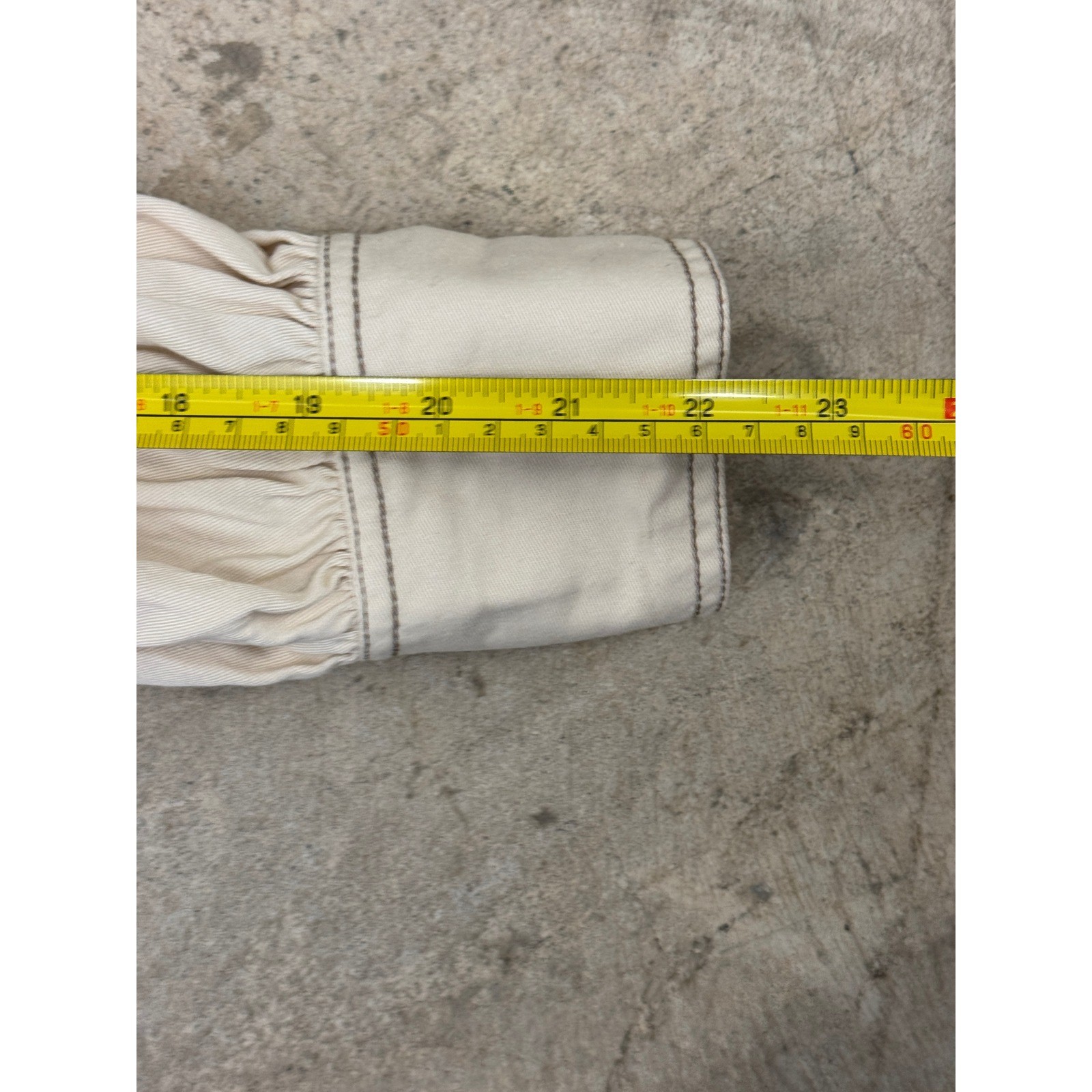 Magali Pascal Cream Contrast Stitch Long Sleeve B… - image 6