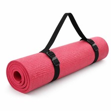 6mm Yoga Mat Non Slip Exercise Fitness Pilates Gym 183x61cm With Strap UK Fast