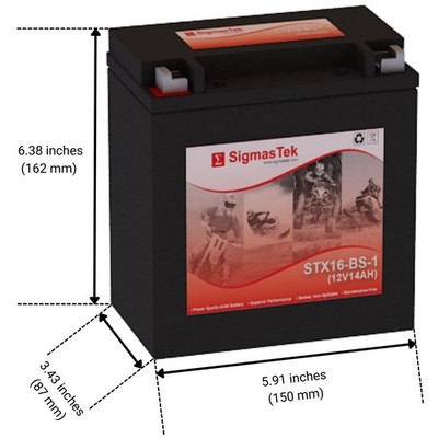 STX16-BS-1 Battery Compatible w/ Suzuki VL1500 Intruder, Boulevard