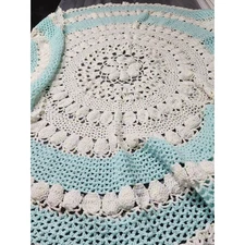 Crochet Baby Blanket Throw Beautiful Hand Made Super Soft