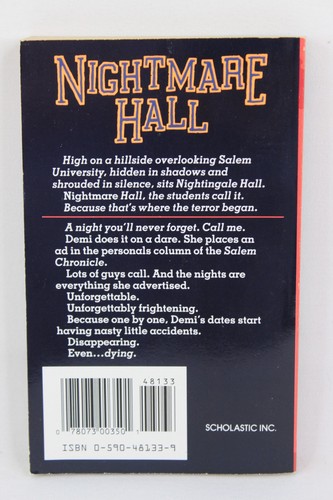 Diane Hoh Nightmare Hall #10 11 12 13 Scholastic Horror (4) Pb Book Lot - Picture 10 of 13