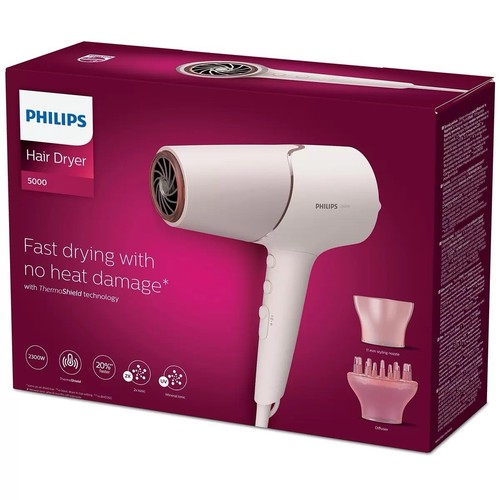 Philips Hair Dryer 5000 ThermoShield Sensor BHD53000 - Picture 1 of 6