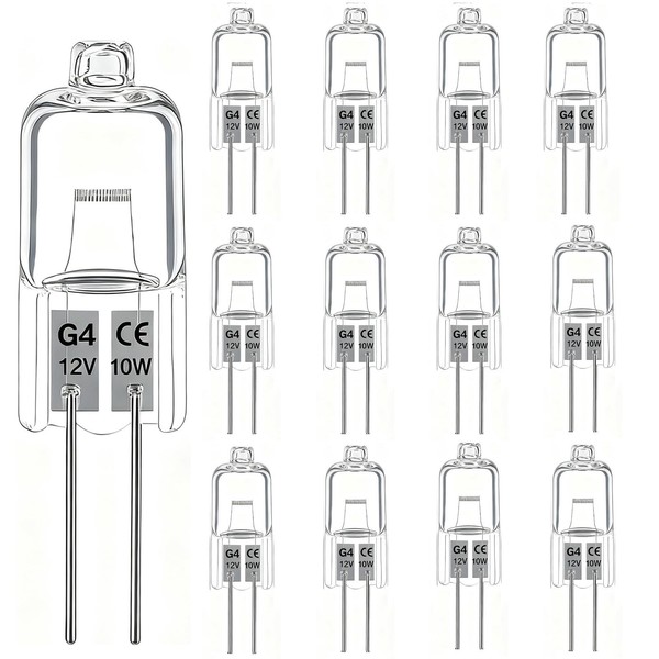 Halogen G4 12V 10W Leuchtmittel Dimmbar Warmweiß 2700K 12 StüCk Stiftsockellampe-image