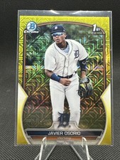 2023 Bowman Chrome Prospects Mega Box Yellow Mojo Refractor /75 Javier Osorio
