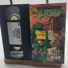 TMNT Teenage Mutant Ninja Turtles City At War Mega Rare VHS VCR Tape Anime Fox
