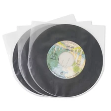Sdroceryam 7 Inches Vinyl Record Inner Sleeves, 50PCS Anti-Static Plastic round