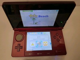 Nintendo 3DS Console CTR-001 with charger - RED - TESTED WORKS Japan VERY NICE