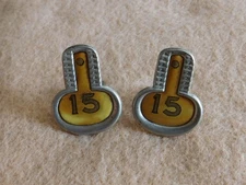 WWI ERA GERMAN PRUSSIAN UHLAN REGIMENT NUMBER 15 SHOULDER BOARD CUFF LINKS