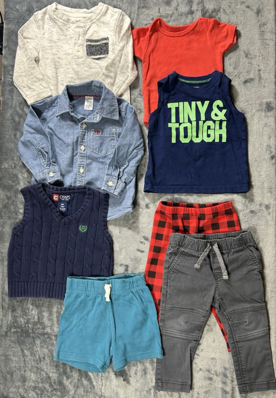Lot Of 15 Baby Boy Clothes Mixed Brands Size 18M Fall Winter Spring Outfits PJS