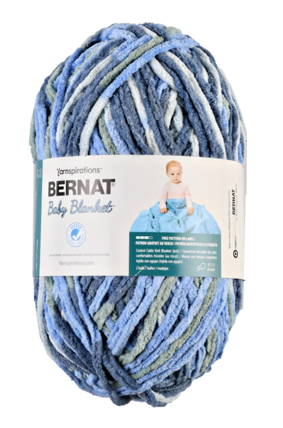 Bernat Baby Blanket Lovely Blue Yarn