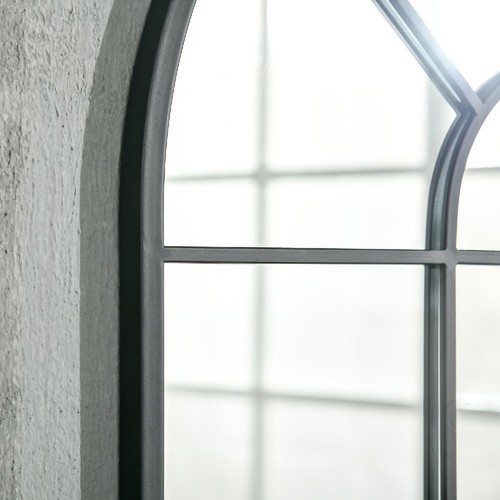 DecHome Specchio Moderno a Parete 91x60 cm Metallo Nero e Vetro 631V01BK-830 - Foto 6 di 8