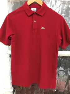 burgundy lacoste t shirt