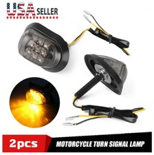 2x Motorcycle 9 Led Flush Mount Turn Signal Smoke Amber Lights Blinker Indicator 2x Motorcycle 9 Led Flush Mount Turn Signal Smoke Amber Lights Blinker Indicator