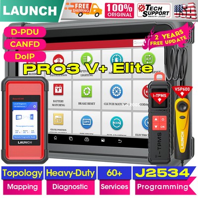 LAUNCH X431 PRO3S V+ 5.0 ELITE PRO5 Car Diagnostic Tool J2534 Programming Coding