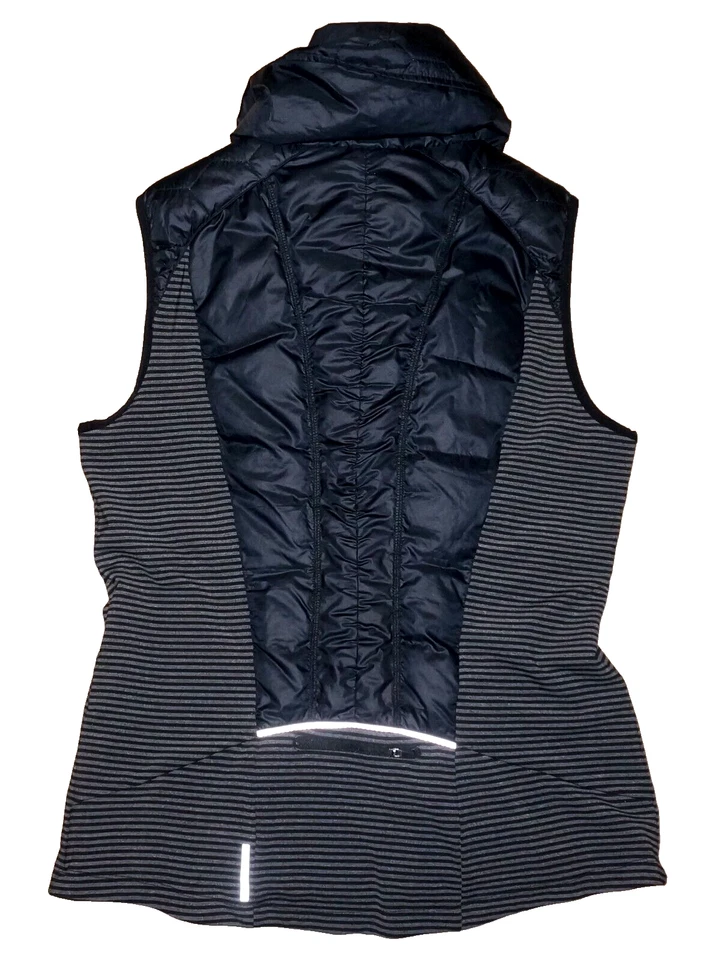 Chaleco MONDETTA Negro y Gris Acolchado Plumón y Tejido Elástico GRANDE Foto 2 de 4