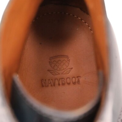 Navyboot Italy Navy Blue Leather Wingtip Chukka Boots Men 7 Dress Shoes Ankle 40 Navyboot Italy Navy Blue Leather Wingtip Chukka Boots Men 7  main image 3