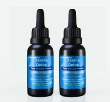 Liquified Zeolite Extra Strength Liquid Detox 2pk in Glass Bottles exp 10/27