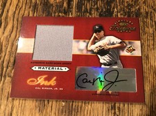 Cal Ripken Jr. 2003 Timeless Treasures GU Jersey Auto #'d 12/25