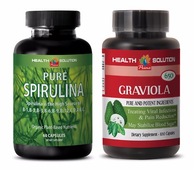 immune extract - SPIRULINA   GRAVIOLA COMBO 2B - graviola capsules organic