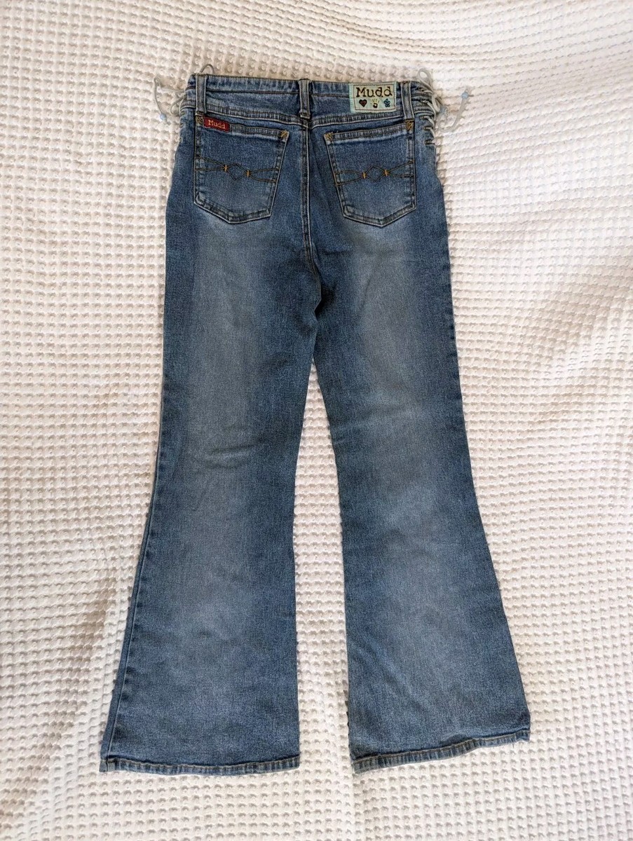 Vintage Y2K Mudd Yo! Embroidered Low Rise Flared Leg Jeans