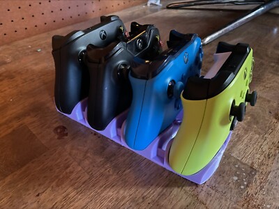 (Black) Xbox one / series controller holder stand display cradle Holds 4