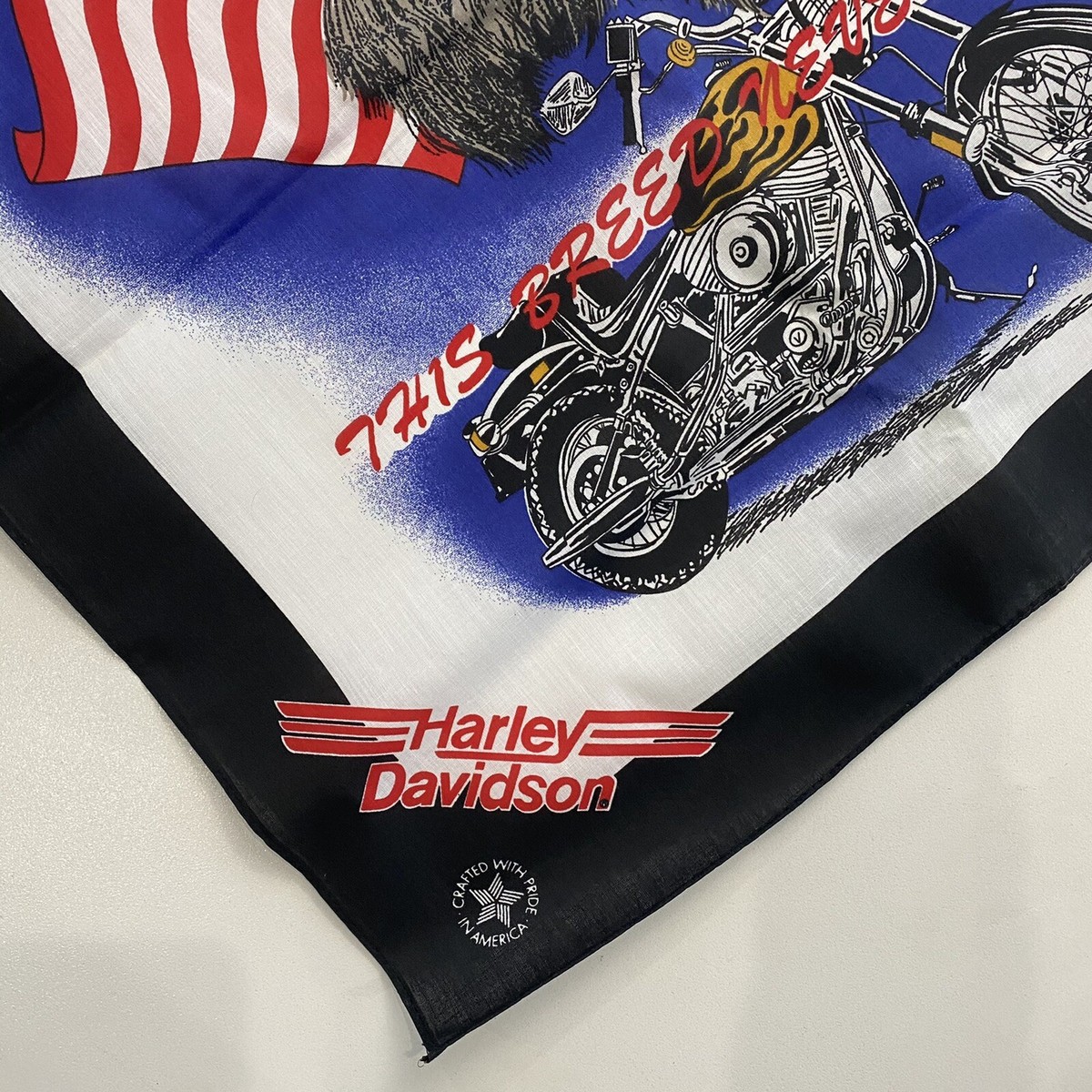 希少 80's Harley-Davidson バンダナ 4枚セット Vintage Harley Davidson Bandana 80s Breed Never Dies BUFFALO