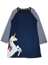 Wrapables Girls Casual Print Cotton Dress