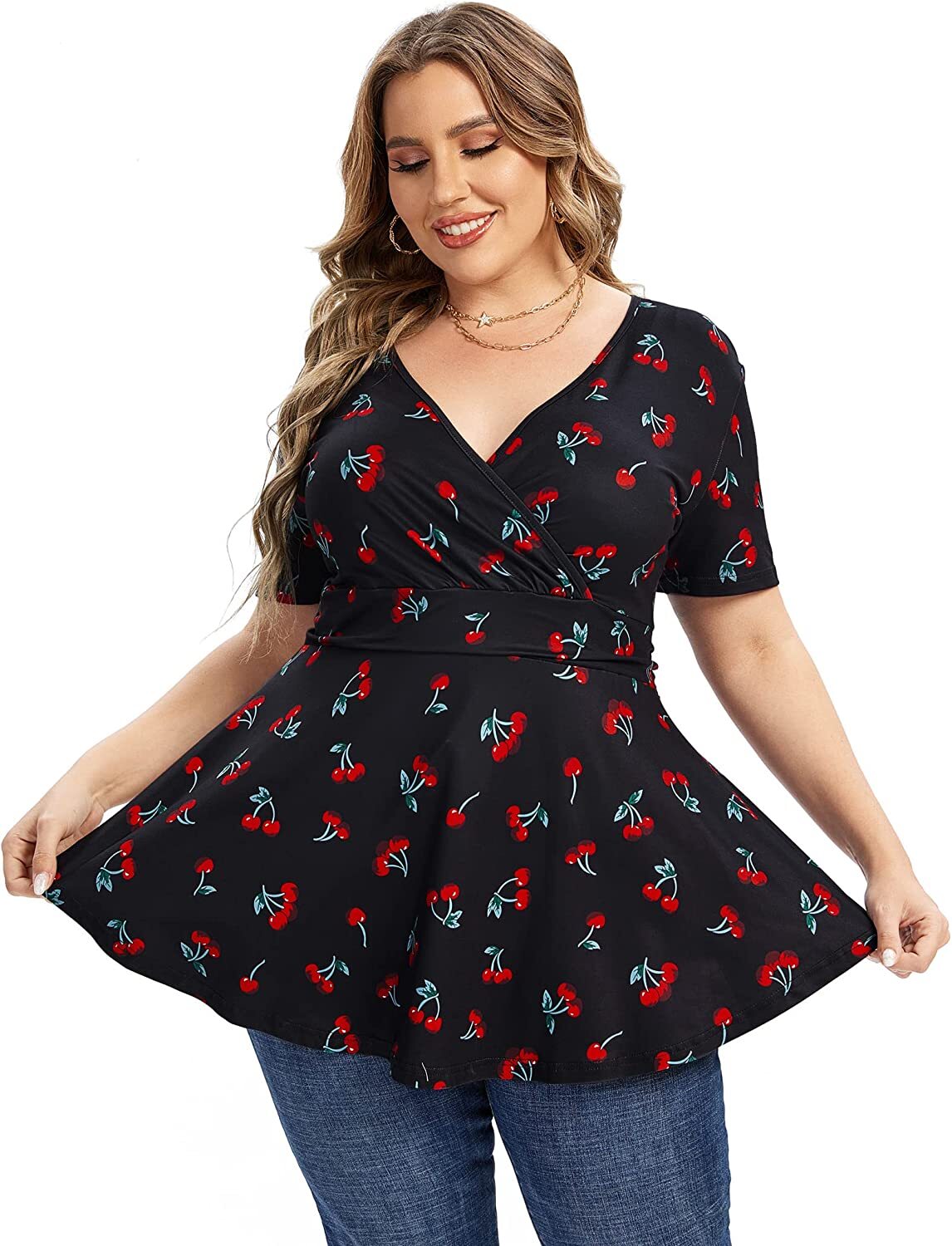 plus size flowy summer tops