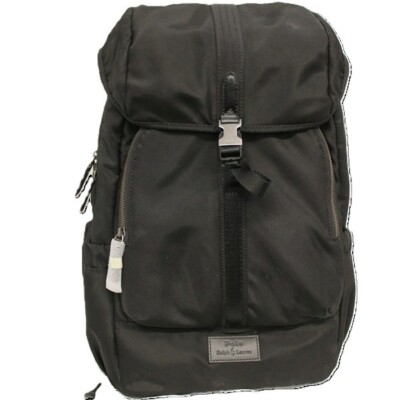 Polo Ralph Lauren Leather Trim Backpack Black