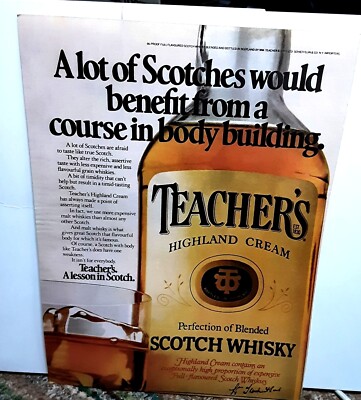 1979 Teachers Highland Cream Scotch Whisky Original Print Ad