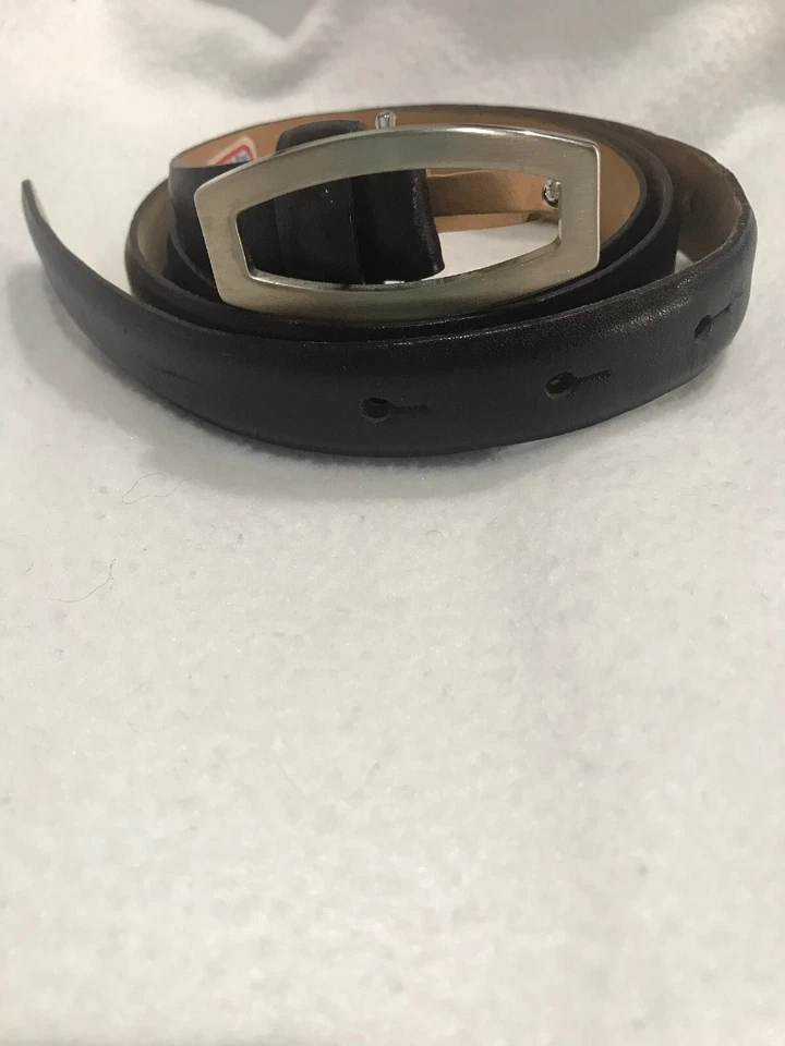 Cinturón Giorgio Armani 151018 Cuero Genuino Marrón Fino Mujer Talla 44 79/31 Foto 2 de 4