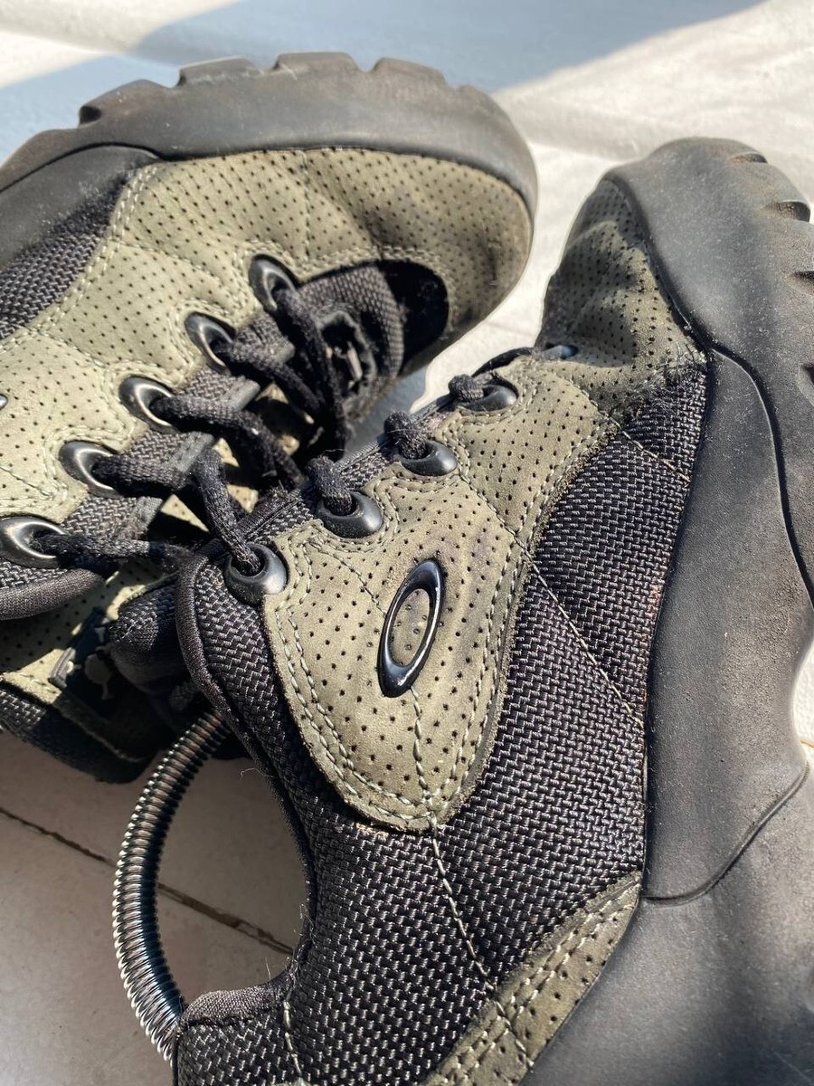 靴 Rare 00s Oakley Leather Logo Tech Boots RARE Sz 10 - OAKLEY BOOTS Black Leather Tactical Field Gear